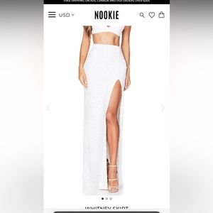 NWT Nookie Whitney Sequin Skirt Large